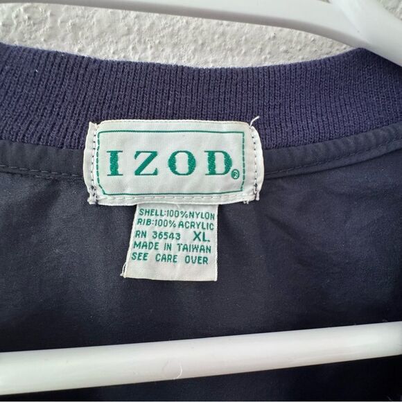 Izod Men’s Lighweight Pullover Blue Golf Nylon V Neck Pockets SZ XL - Picture 5 of 7